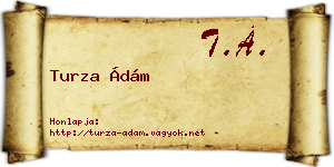 Turza Ádám névjegykártya